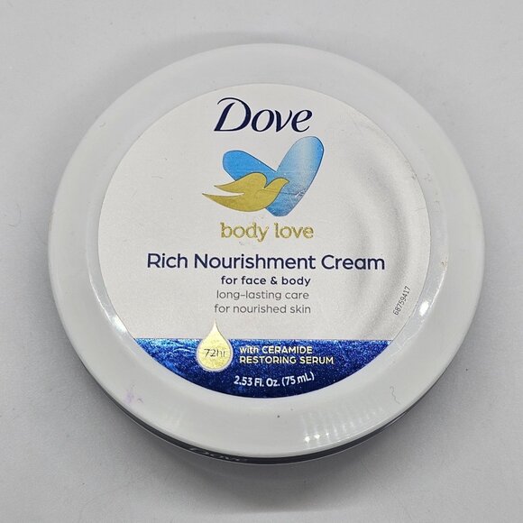 Dove BODY LOVE RICH NOURISH CREAM for Face & Body 72HR CERAMIDE SERUM 2.53 fl oz - Picture 1 of 2